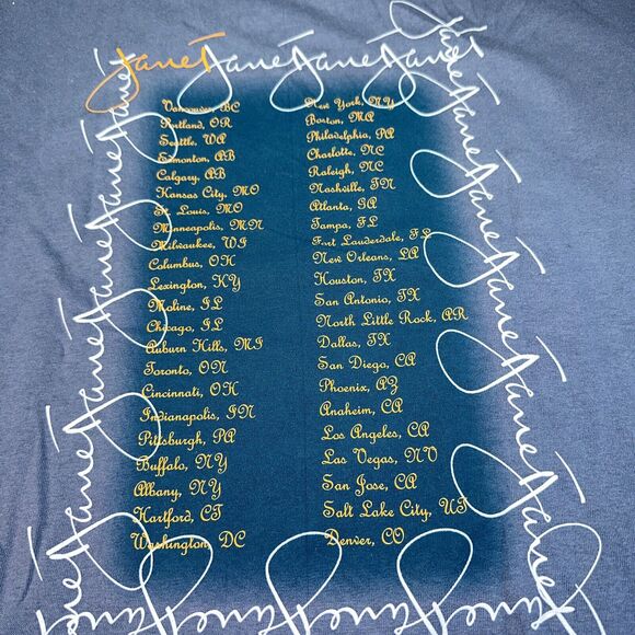 Vintage Janet Jackson Y2K Concert T-Shirt Giant Tag Extra Large - Picture 12 of 13